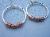 city-sterling silver earring  hoop with three copper tube beads- view 3