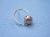 city-sterling silver earring circle with copper bead- view 2